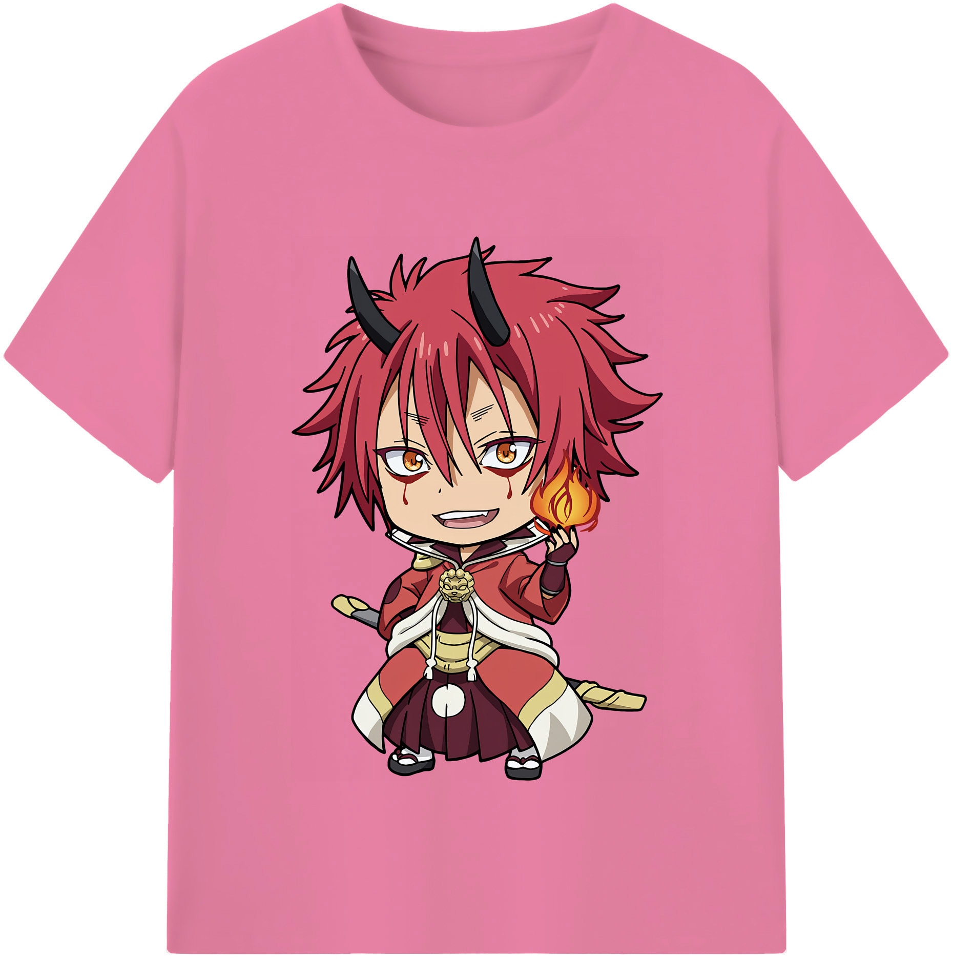 （画像用） 転スラ Regarding Reincarnated to Slime 綿100％半袖Tシャツ（フロントプリント）